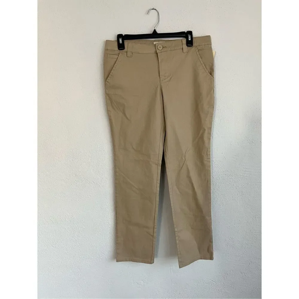 Cherokee Kids Cotton Twill Adjustable Waist Uniform Pant, Size 16